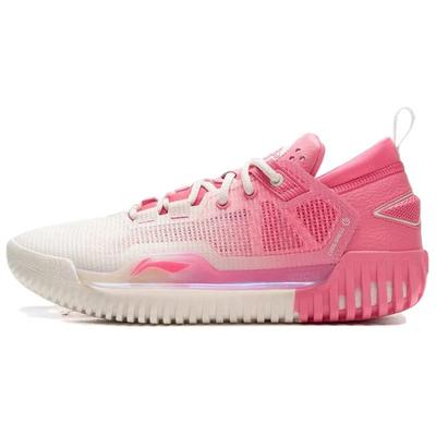 Li Ning BadFive 3 Lage Demping Slipvast Slijtvast Lage top Basketbalschoenen Heren Maanroos Roze ABFU005-76