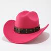 Western Spring and Summer Men and Women Couples Cowboy Hat Big Edge Top Hat Bucket Hat Sun Protection Hat Jazz Hat