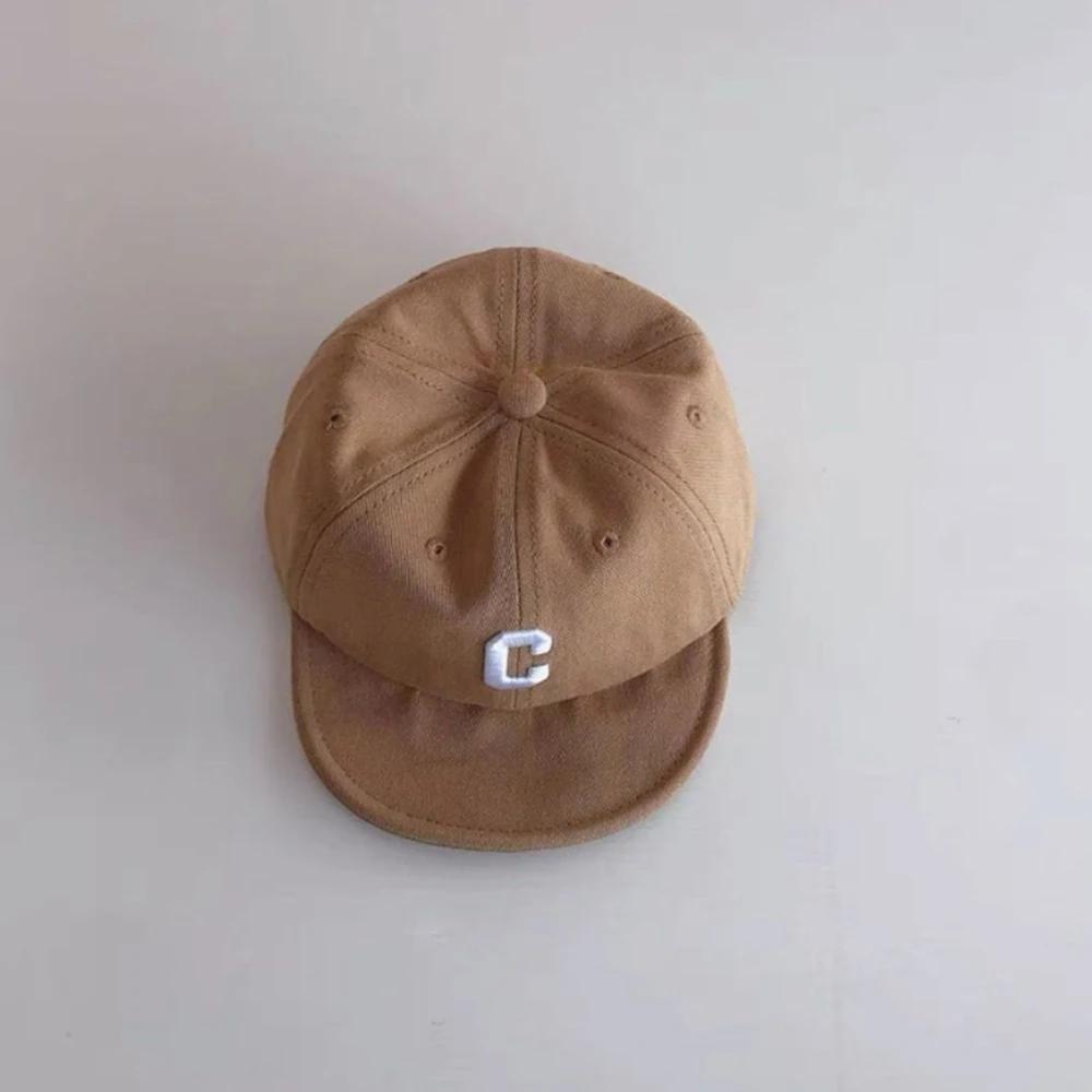 Baby Hat Spring and Fall Soft Brim Korean P Letters Embroidered Foreign Atmosphere Duck Tongue Hat Infant Baby Ins Baseball Cap