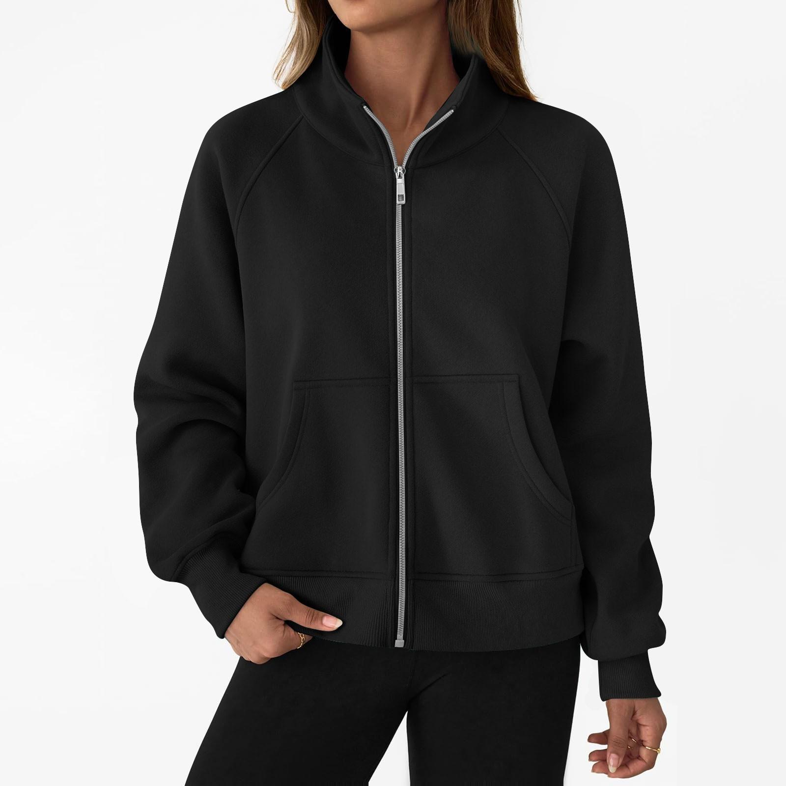 

Женское однотонное модное пальто с длинным рукавом S чёрный