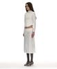 Partimento Woman Mesh Layer Gored Midi Skirt_White