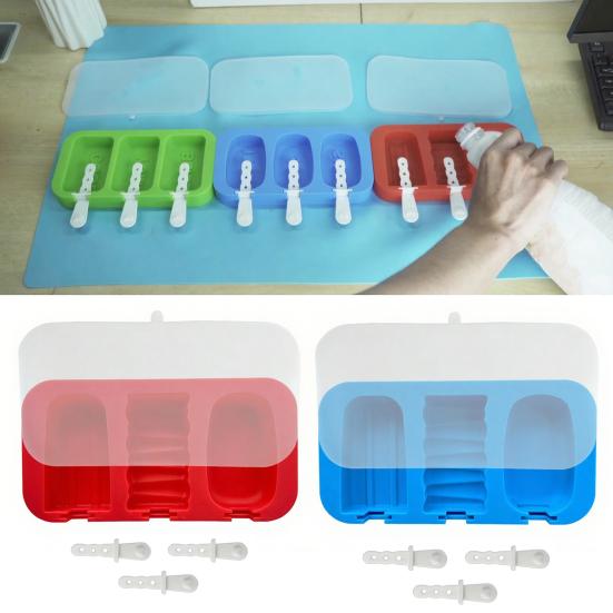 Silicone Ice Lolly Mold with Cover BPA Free Popsicle Maker