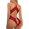 Summer popular female sexy lace sex pajamas large size backless free open crotch hot onesie