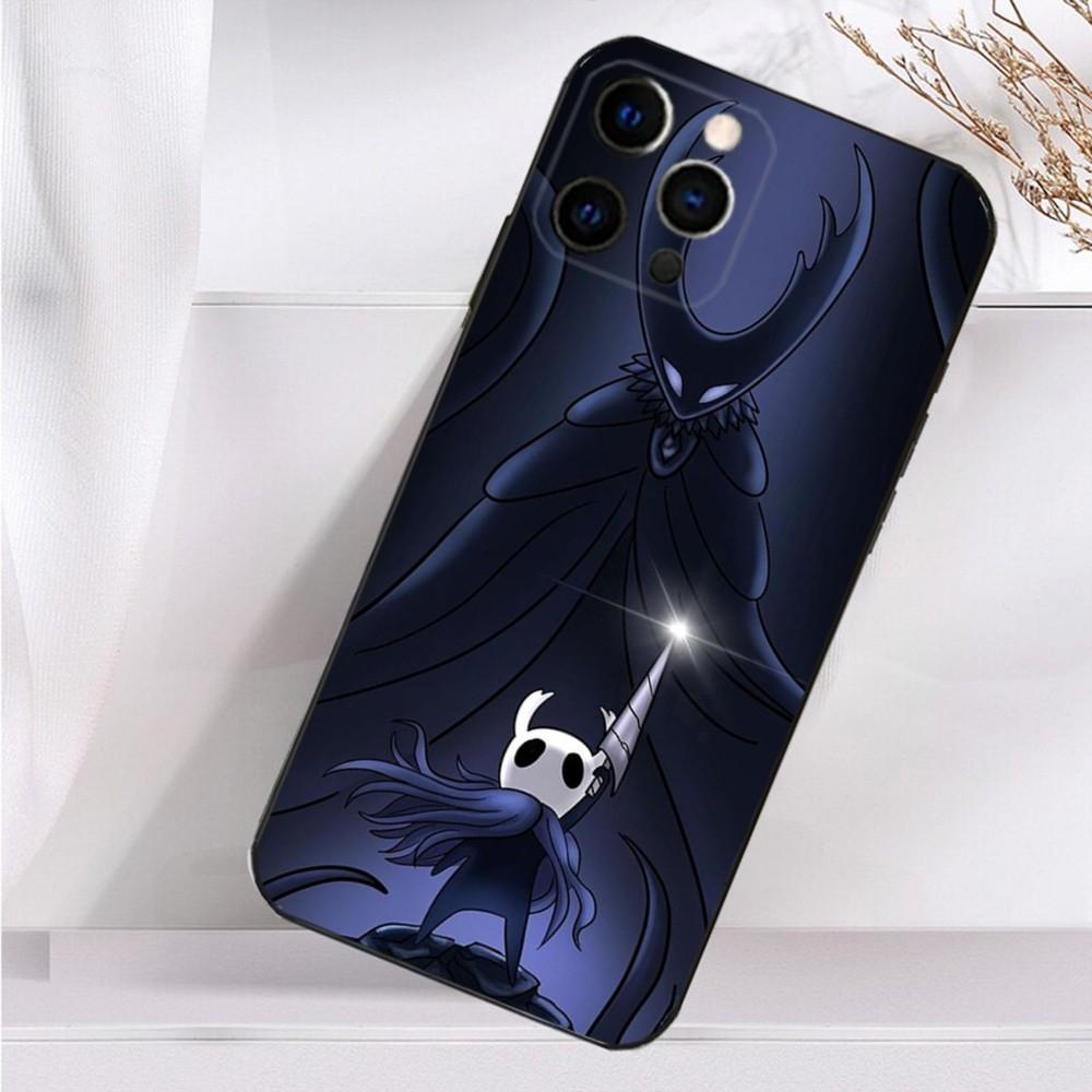 Game H-Hollow K-Knight Phone Case For iPhone 16,15,14,13,12,11 Plus,Pro Max,XS,X,XR,SE,Mini,8,7 Soft Silicone Black Cover