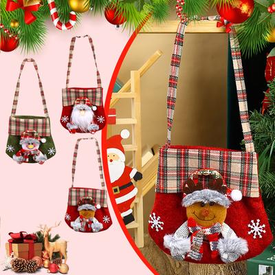 Sacos de presentes Armazenamento de Natal Saco de doces para presentes de Natal Decoração de festa para casa