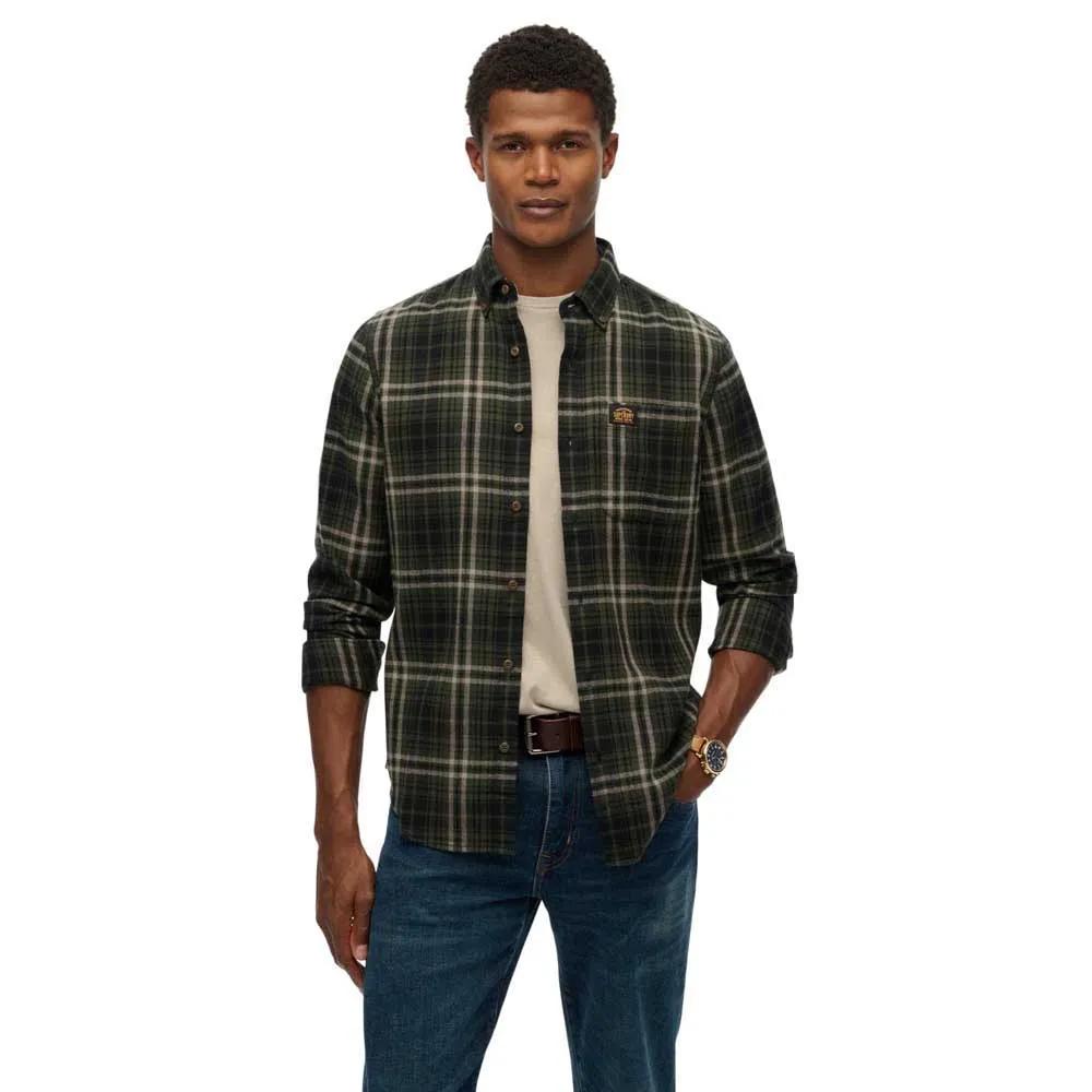 Superdry Herren Grün Für M4011047a Es Holzfällerhemd (Xxl), Lässig, Baumwolle, Langarm - Bild 3