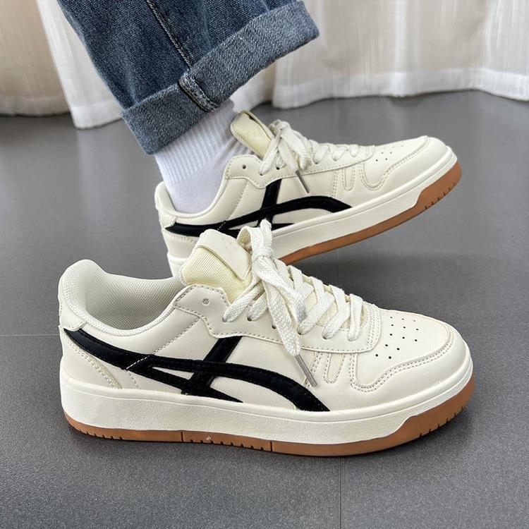 Нишевые ретро кеды 22 весна новые низкие спортивные туфли повседневные на толстой подошве 35 бежевый