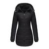New Women's Water-Resistant Cotton Coat Detachable Hood Long Sleeve Winter Warm Outerwear Parka