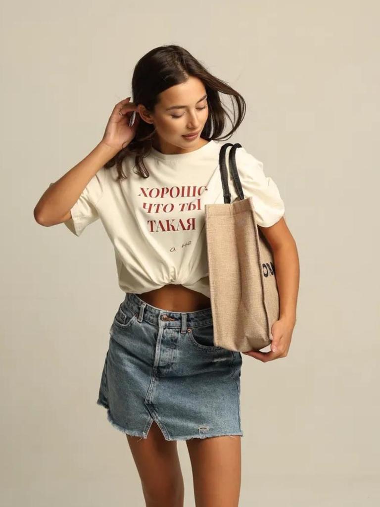 100% Cotton Loose Fit American Style Letter Print T-Shirt
