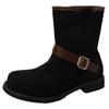 Niche Design, Belt Buckle, Thick Heel, Short Boots, Women's Autumn and Winter Fashion, Retro Thick-soled Temperament, Martin Boots Tide