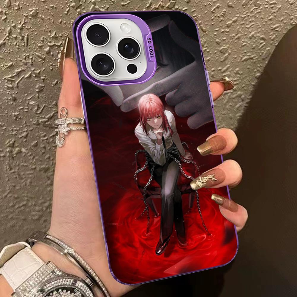 

Chainsaw Man Makima Phone Case For IPhone 16 15 14 13 12 11 Pro Max X XR XSMAX 8 7 Plus Matte Shockproof Back Cover iPhone 12 pro