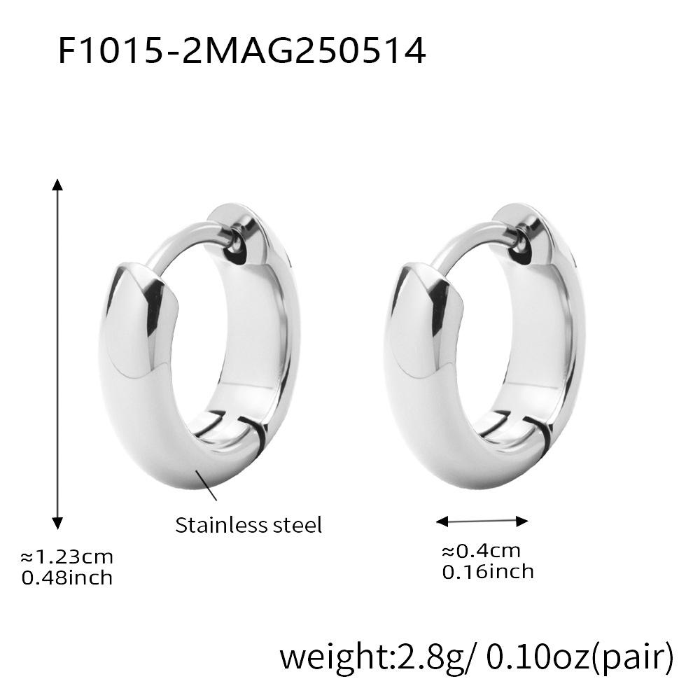 Nivora 18K Gold Plated Polished Smooth Women Hoop Earrings High Quality Stainless Steel Hypoallergenic Earring For Women Jewelry