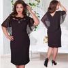 Elegant Women Hollow Out Cape Dress Short Sleeve Clubwear Beach 6xl Large Size Chiffon