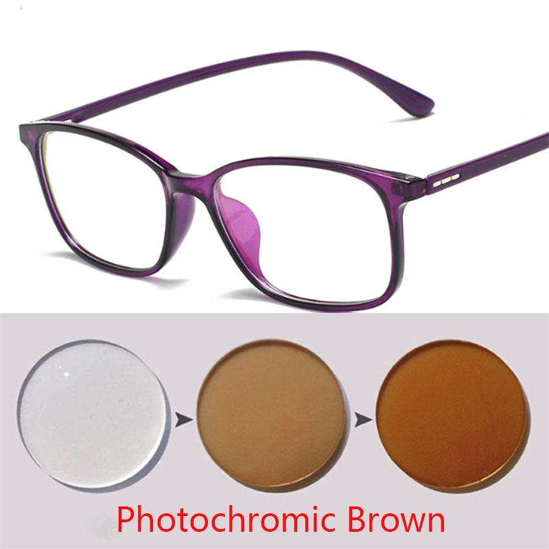 Ultralight TR90 Frame Prescription Eyeglasses Men Women Unisex Retro Square Myopic Optical Eye glasses -0.5 -1.0 -2.0 To -6.0