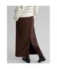 8SECONDS Poly Peach Belted Skirt Brown