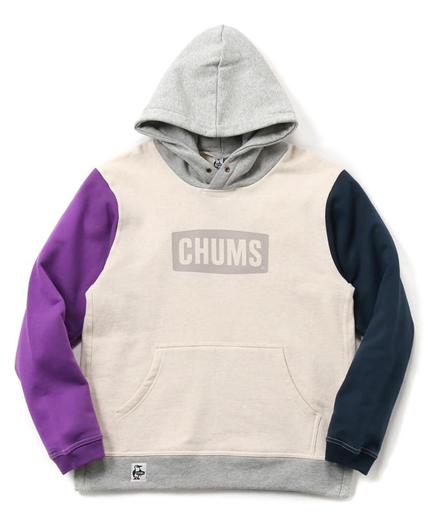 Chums Logo Pullover Parka in Natural Crazy Men's