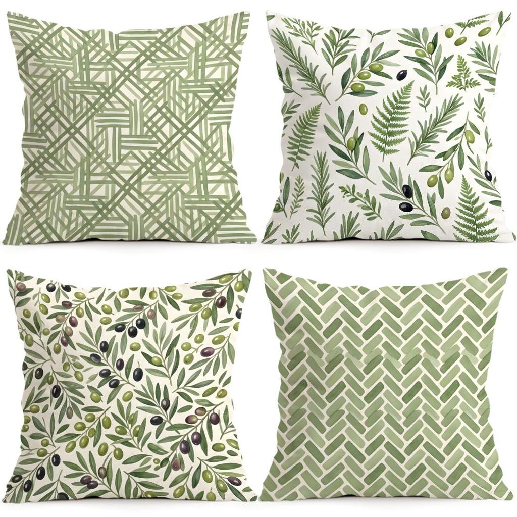 Minimalistische Geometrische Blätter Kissenbezüge Kissenhülle Fantasy-Inspiriertes Heimdekor Sofakissenbezug Wohnzimmer Bett Auto Dekor
