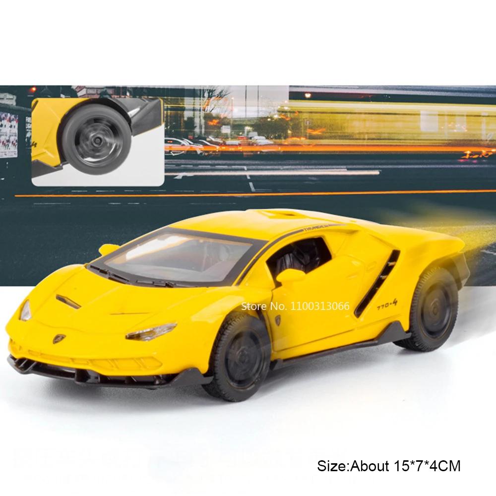 1:32 Lambor LP750-4 LP770-4 Cars Toy Models Light Sound Miniature Model Vehicles Doors Opened Sports Car Children Festival Gifts