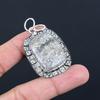 Radiant Fossil Coral Gemstone 925 Silver Wedding Mother Handmade Pendant Jewelry