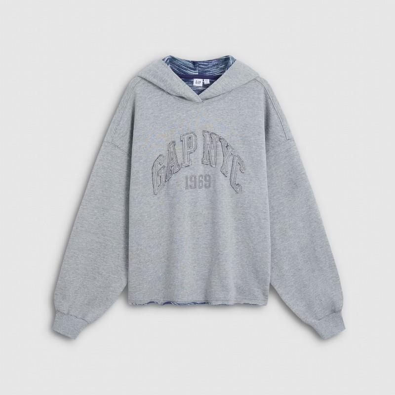 Gap Women's American Vintage Logo Patch Hooded Sweatshirt