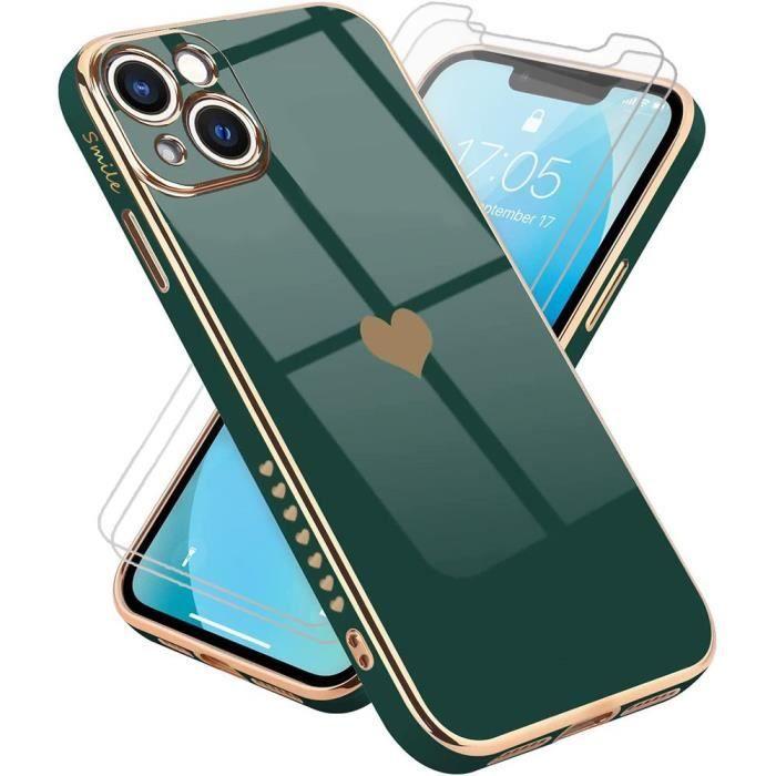 Coque de protection - Mignon - iPhone 13 - Souple - Antichoc - Pack 2 verres trempés