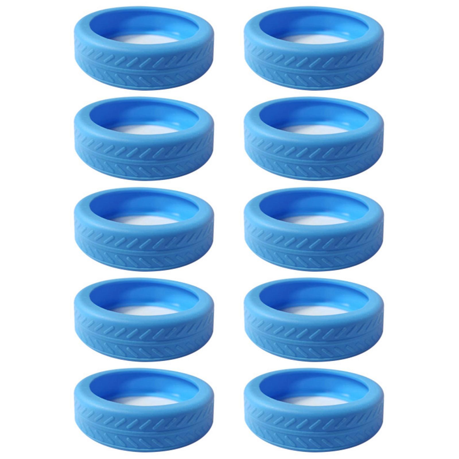 

10 шт. прочных силиконовых защитных чехлов для колес дорожных сумок предотвратят повреждение вашего багажа синий