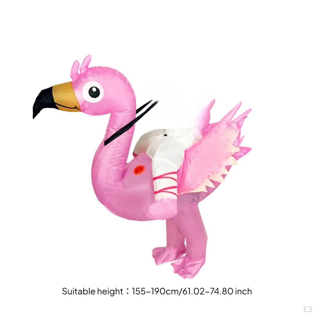 Inflatable Flamingo Costume High-Strength Wearable for Parties