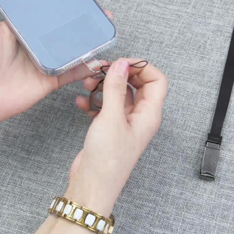5 pezzi trasparente cordino per cellulare guarnizione guscio carta toppa clip pezzo fisso adesivo posteriore corda universale messaggero TPU pezzo di collegamento