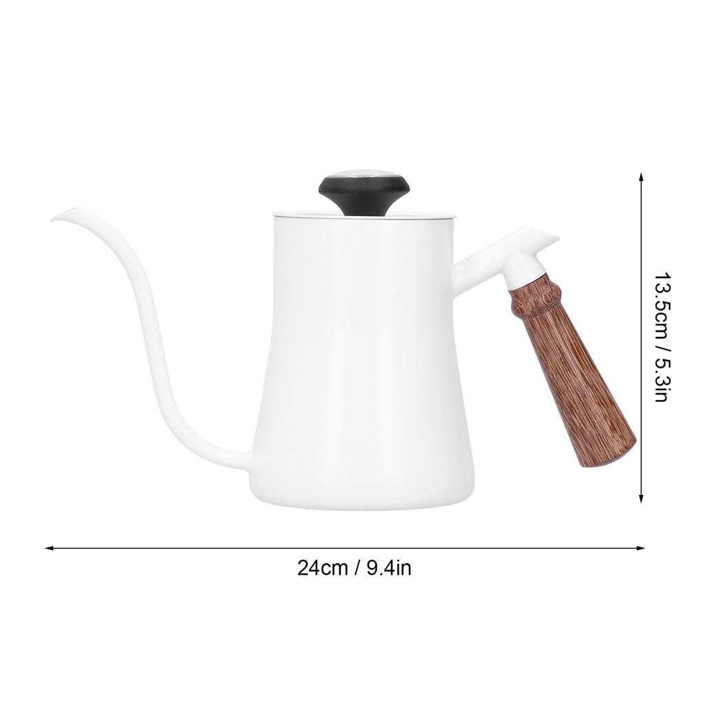 Coffee Pot 650ml Stainless Steel   Narrow Spout Coffee Kettle with Thermometer