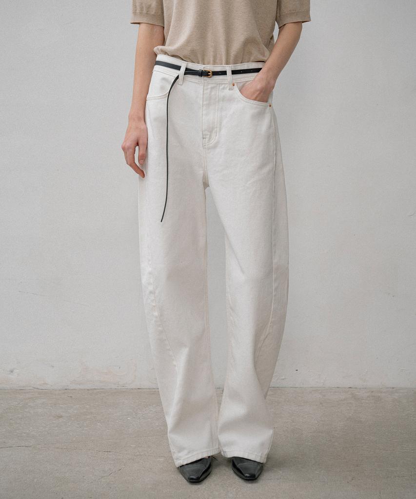 Siyajyu Sijn6087 Arco Curved Denim_Ivory
