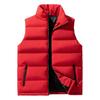 Herren Daunenweste Herbst Winter Stehkragen warm winddicht Dual Taschen Reißverschluss lässig einfarbig männlich ärmellose Weste Top