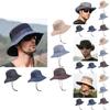 Mens Outdoor Windproof Bucket Hat With Button Brim Perfect For Fishing And Hiking