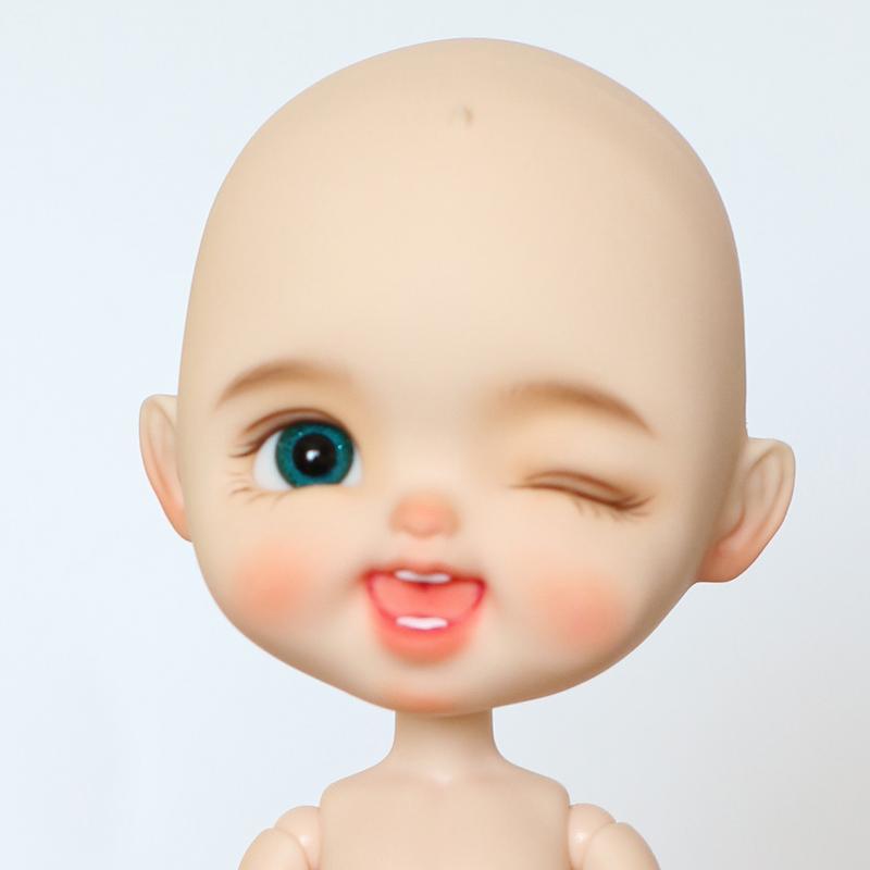 STODOLL Головы кукол для макияжа Яйца Ямочки, Улыбка 1/12 1/8bjd Голова и тело кук Ob11 шарнирная кукольная голова