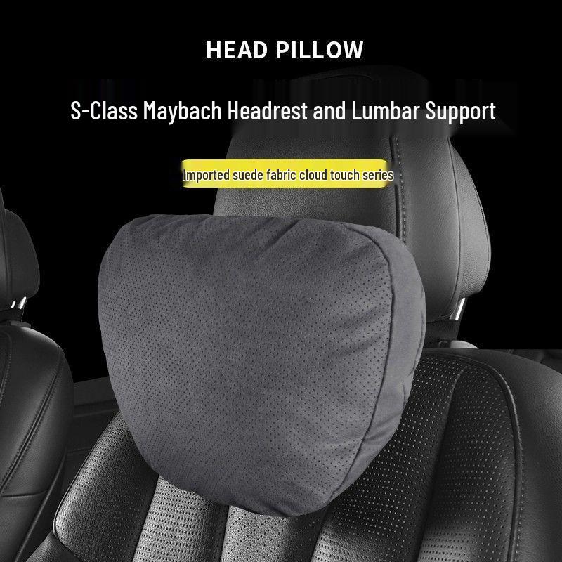 Maybach Car Headrest and Back Support Pillow Set