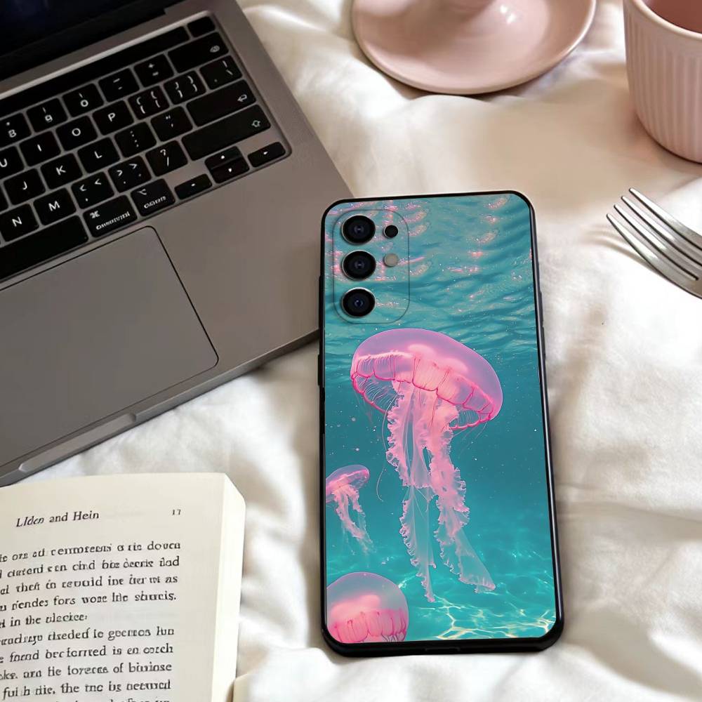 Cool marine life patterns Phone Case For Samsung S25,24,23,22,30,21,10,9,Ultra,Plus,Lite,FE,4,5 G Soft Black Case