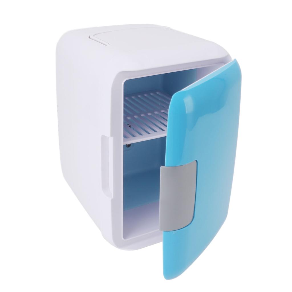 4L Personal Fridge Cooler Blue DC 12V Car Compact Small Refrigerator for Cosmetics Drinks Fruit
