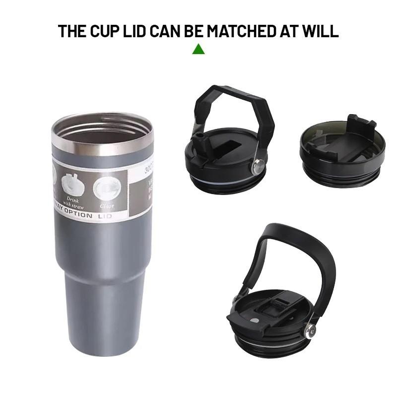 20oz 30oz Stainless Steel Vacuum Insulated Travel Mug With Handle Straw Car Office Home Use