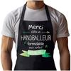Kitchen Apron - Thank You Unforgettable Handball Player Man - Black - Durable Cotton - Breton Print