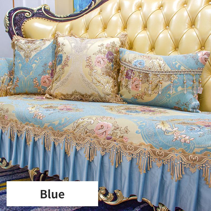 European Anti-Slip Sofa Cover Four Seasons Universal Sofa Towel Jacquard Chenille Sectional Slipcover Furniture Protector Cover