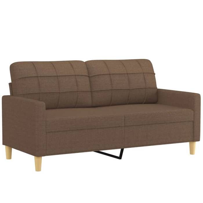 Canapé 2 places - Maison Exclusive - Marron - Tissu 100% polyester - Cadre métal