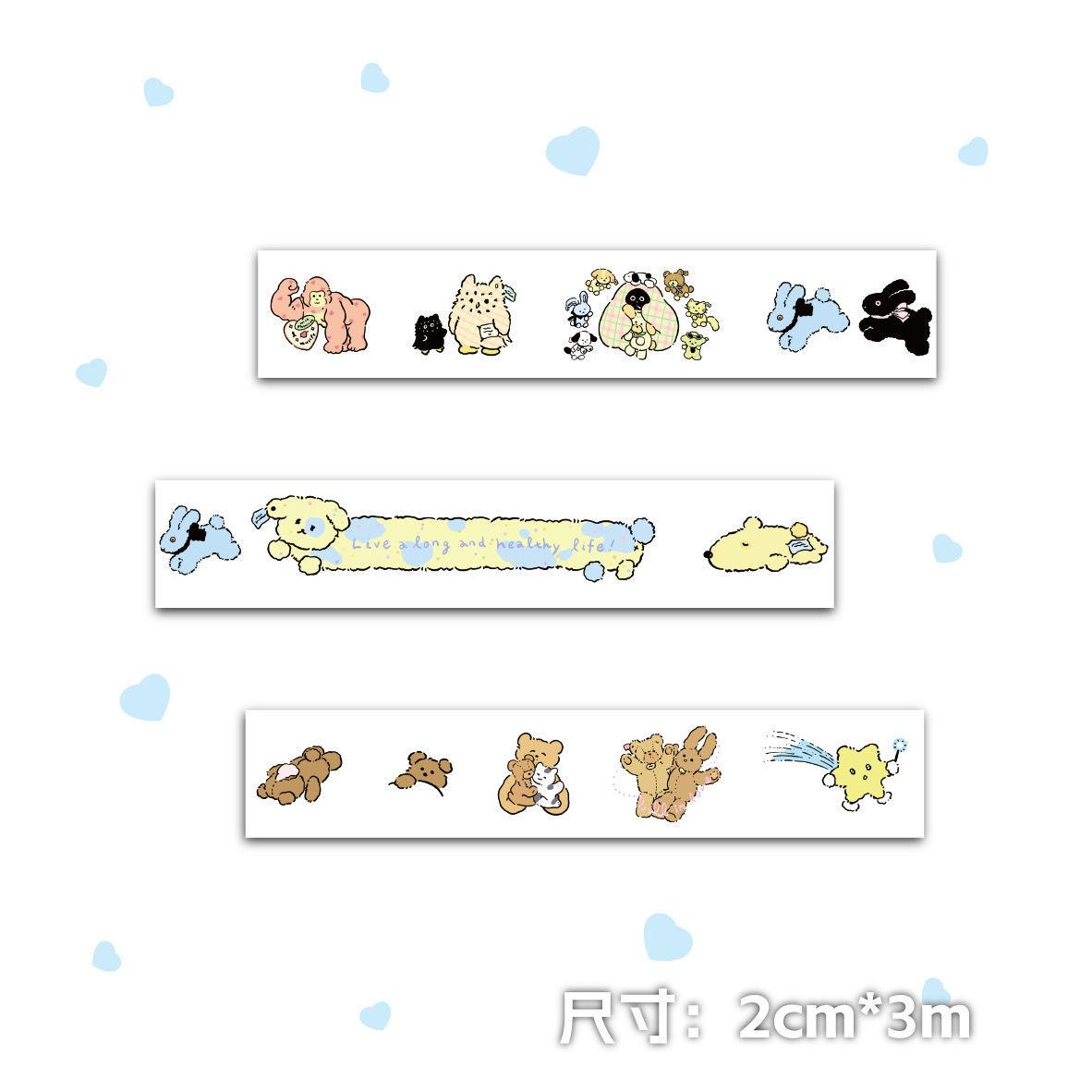 

Котенок Медведь Животное Милая Наклейка Лента Gooka Справочник Украшения