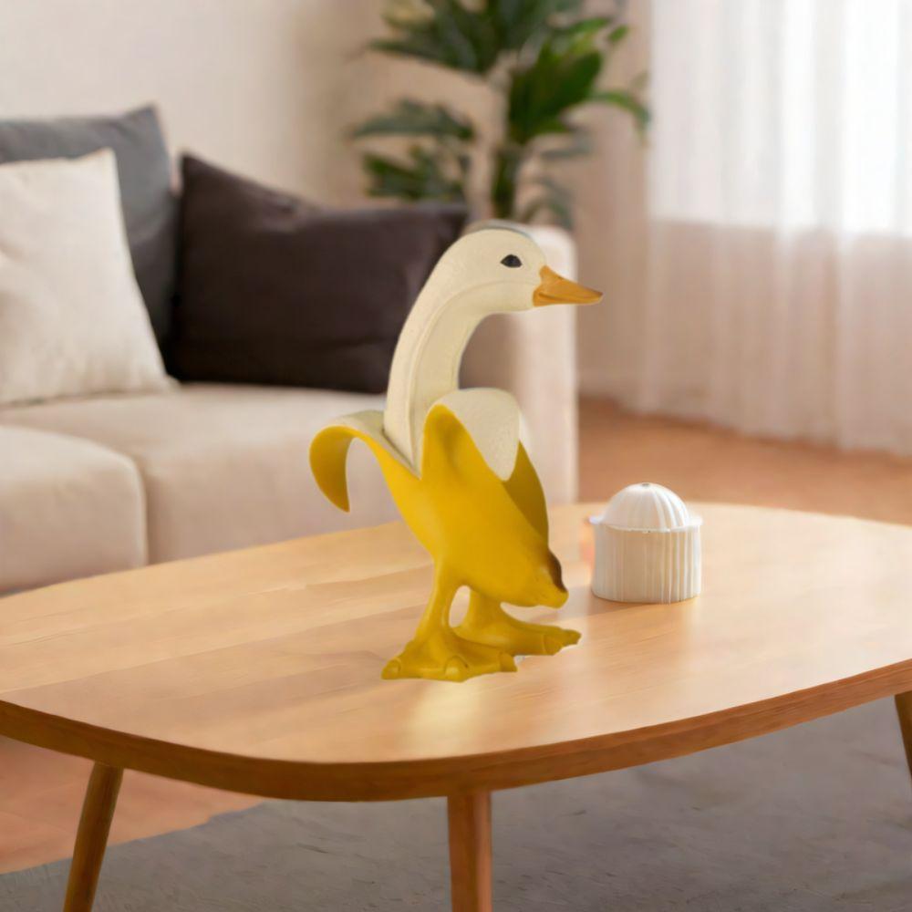 Unique Banana Duck Figurines Resin Animal Ornaments Funny Cartoon Banana Duck  Birthday Gift