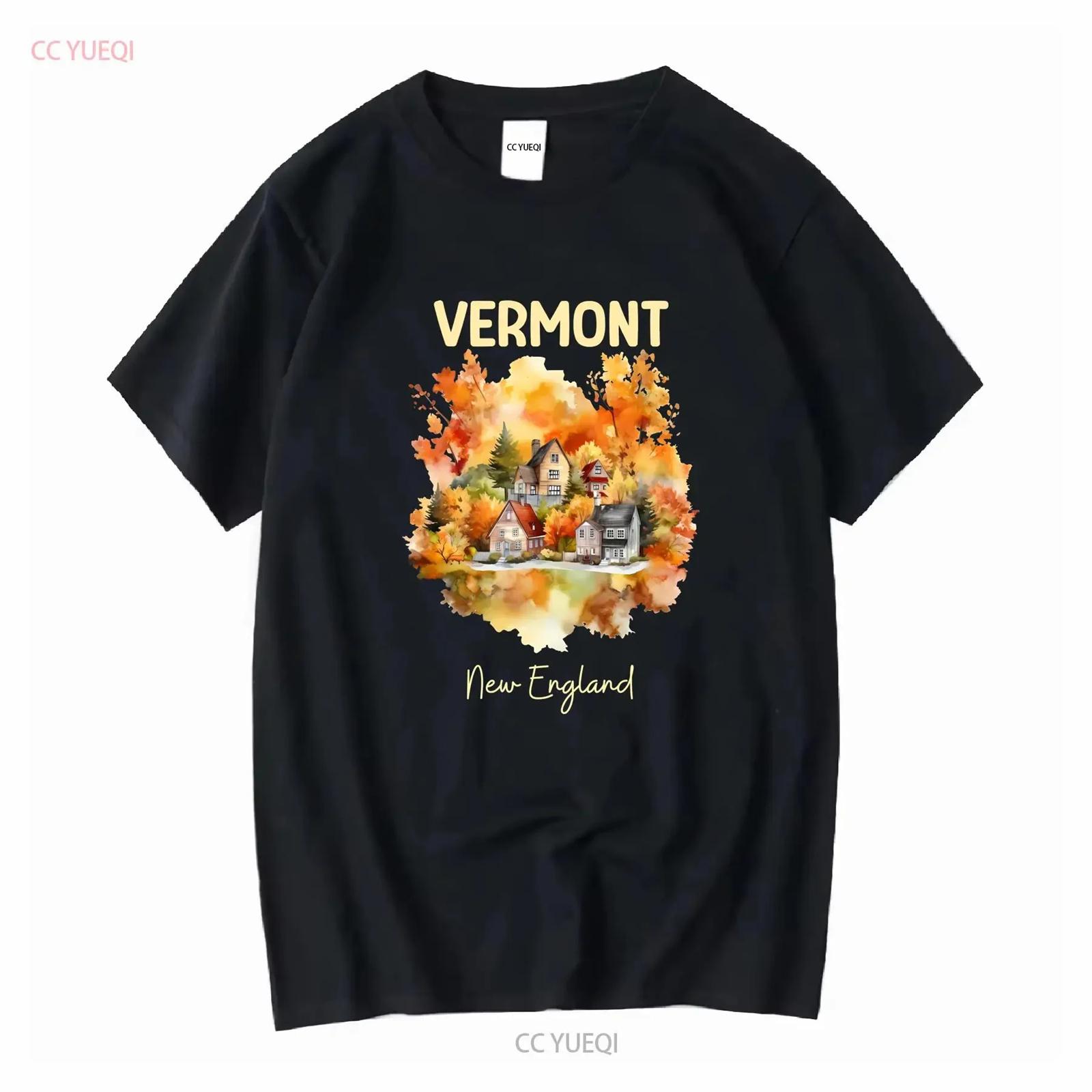 

Vermont New England Autumn T Shirt Vacation Travel Fall long or short sleeves vintage Washed fashion Soft homme XXXXXL різнокольоровий