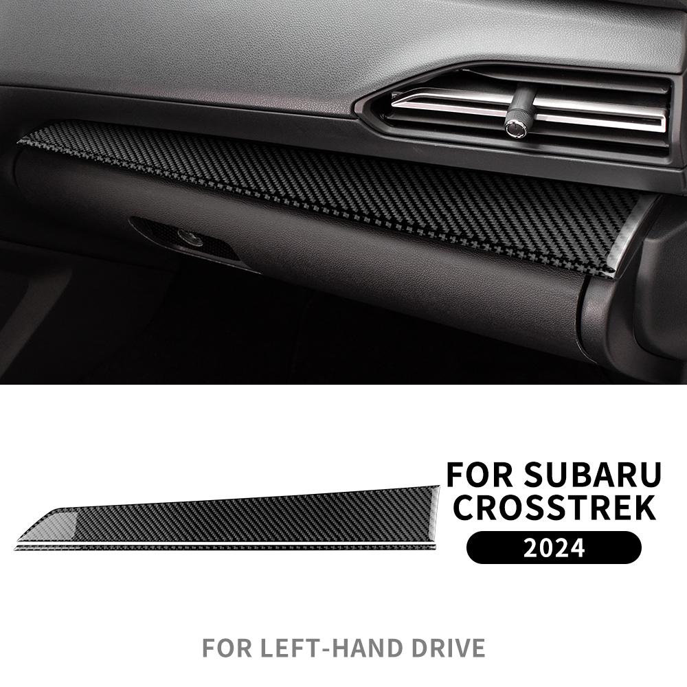 Real Soft Carbon Fiber Sticker For Subaru Crosstrek Impreza 2025 Dashboard Decor Panel Interior Trim Cover RHD LHD Accessories