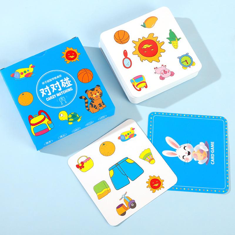 Kids Crazy Animal Matching Card Educational Parent Child Interactive Board Game 1 set