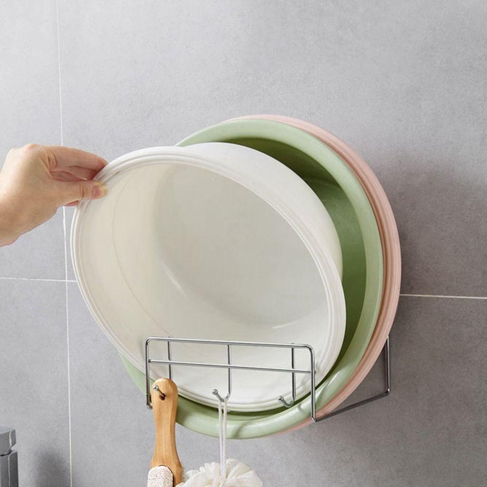 Wall-mounted Washbasin Stand Saving Space Basin Storage Rack Versatile Iron Washbasin Rack  Kitchen