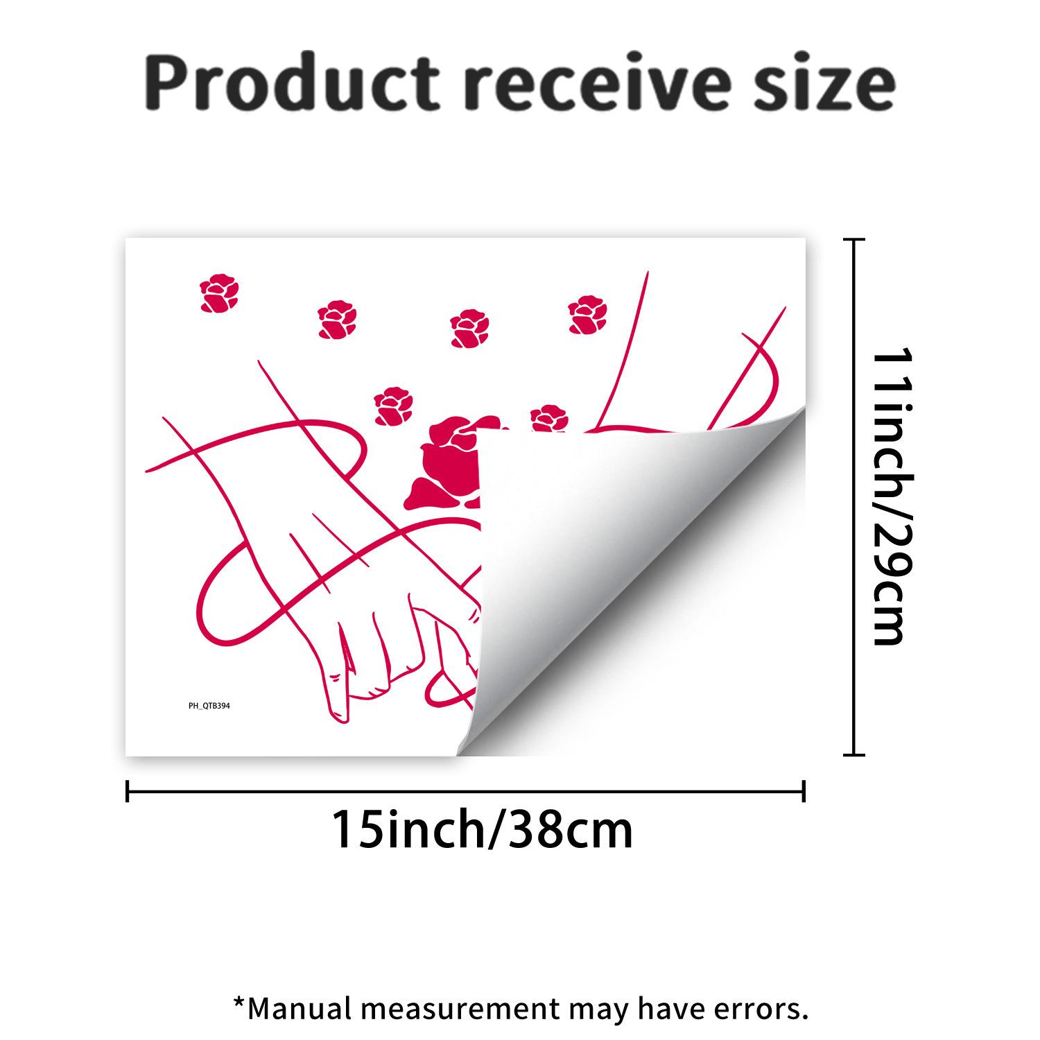 

Valentine s Day Roses, Hand-holding Couples, Romantic Wall Decorations, Stickers for Home Rooms and Living Rooms