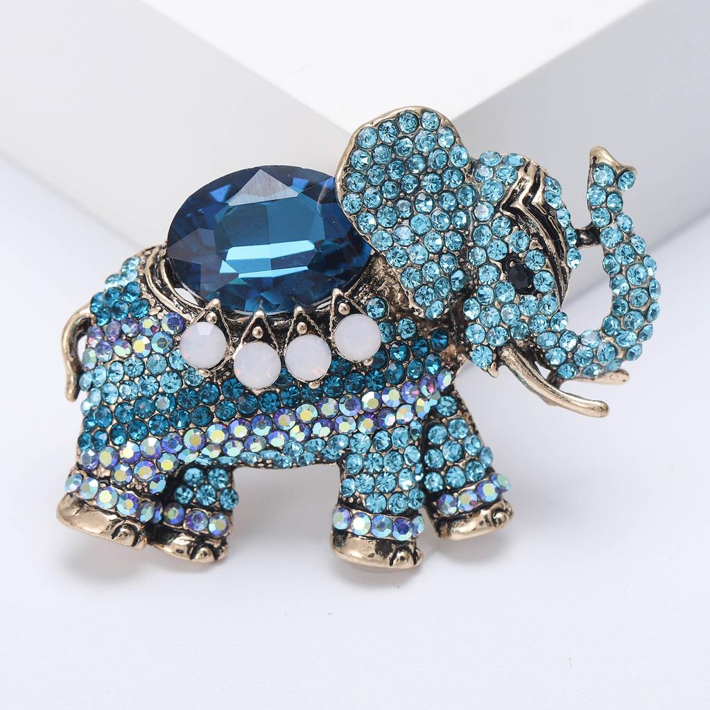 Delicate Elephant Brooch for Men Women Cute Animal Rhinestone Brooches Pins Jewelry Accessories Party Gifts
