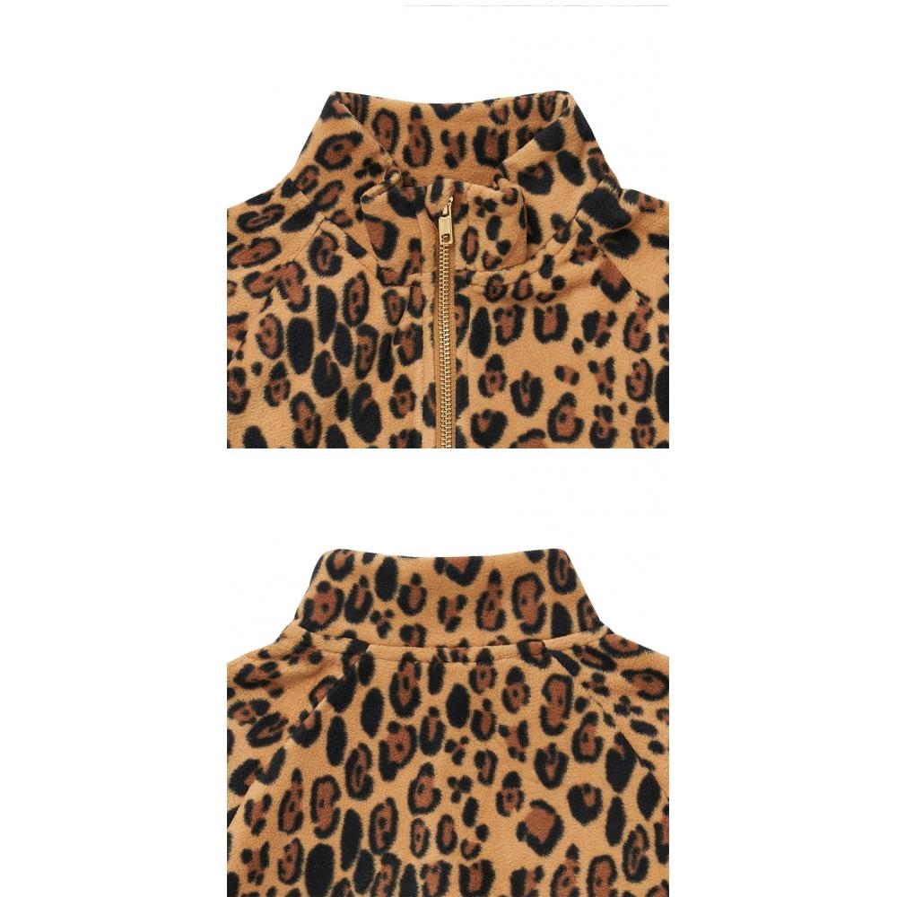 Mini Rodini 1000006013 Leopard Fleece Jacket Leopard Fleece Kids Jacket