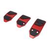 Accelerator Brake Clutch Pedal Covers Non Slip Rubber and Aluminum Stylish Car Foot Pedal Pads Red